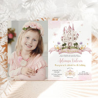Whimsical Princess Fairytale Burg Pink Geburtstag