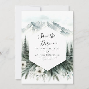 Whimsical Printable Mountain Wedding Save The Date