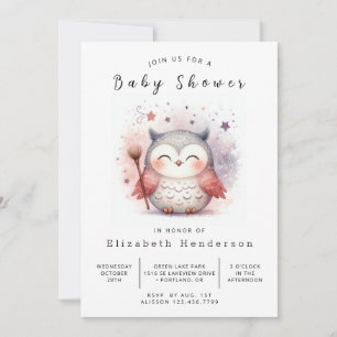 Whimsical Printable Owl Baby Dusche Einladung