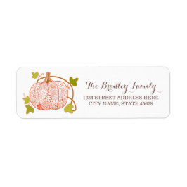 Whimsical Pumpkin Address Labels