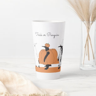 Whimsical Pumpkin Penguin Funny Halloween Milchtasse