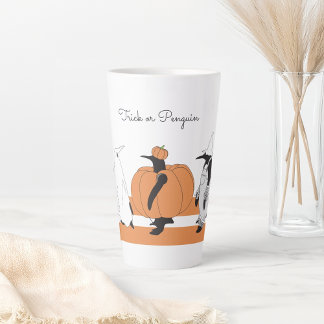 Whimsical Pumpkin Penguin Funny Halloween Milchtasse