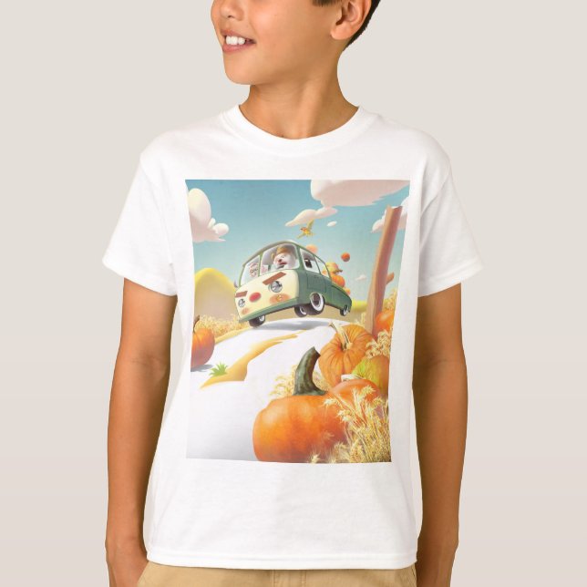 Whimsical Pumpkin Ride T-Shirt (Vorderseite)
