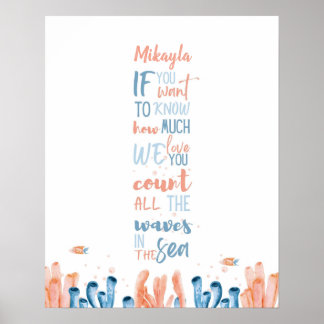 Whimsical Quallyfish Lullaby Zitat individuell ein Poster