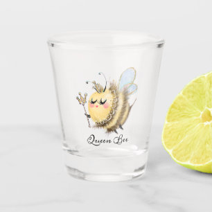 Whimsical Queen Bee mit Krone und Wand Schnapsglas