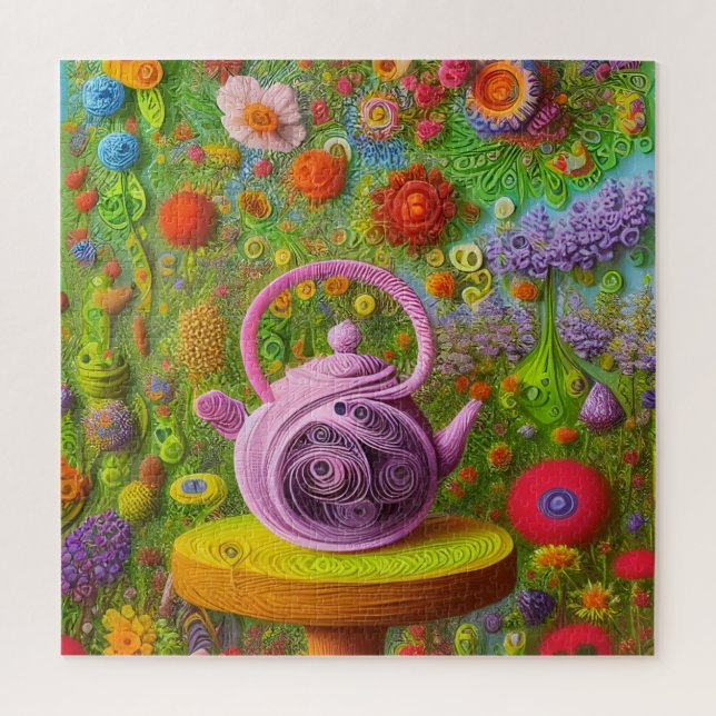 Whimsical Quill Teapot Landschaft (Vertikal)