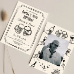 Whimsical Quirky Funky Cheers 30. Einladung<br><div class="desc">Hand Drawn Funky Cheers Biere 30. Geburtstag</div>