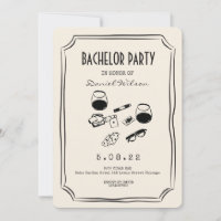 Whimsical Quirky Funky Cigar und Whisky Bachelor
