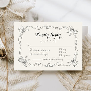 Whimsical Quirky Hand Draw UAWG Response Card RSVP Karte