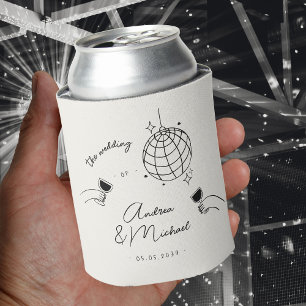 Whimsical Quirky Retro Disco Französische Gastgesc Dosenkühler