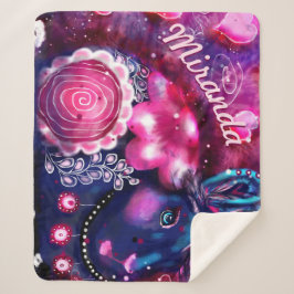 Whimsical Rabbit 'Glamour Bunny' Personalized Sherpadecke