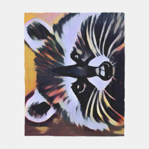 Whimsical Raccoon - Ein naturlich Inspiriertes Des Fleecedecke
