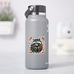 Whimsical Raccoon Woodland Animal Folks oder Triba Aufkleber