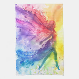 Whimsical Rainbow Fairy - verzauberter Kernpunkt Geschirrtuch
