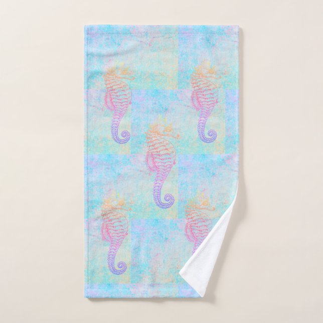 Whimsical Rainbow Sea Horse Handtuch (Handtuch)