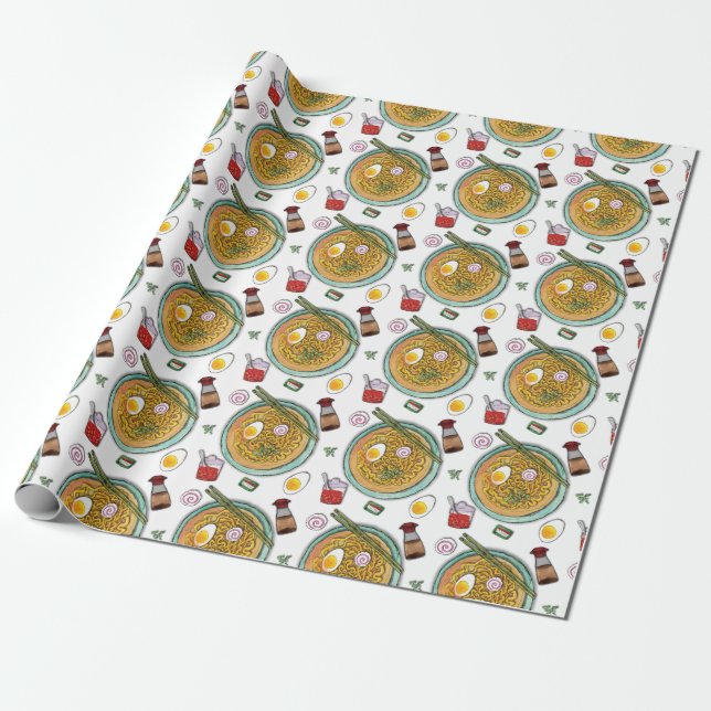 Whimsical Ramen Geschenkpapier (Ungerollt)