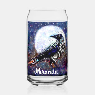 Whimsical Raven Moon Floral Abstrait Personnalisé