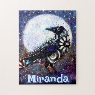 Whimsical Raven Moon Personalisiert