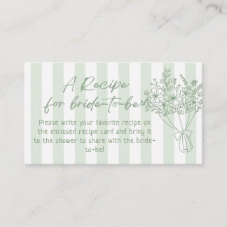 Whimsical Recipe for bride Fresh Off the Market Begleitkarte