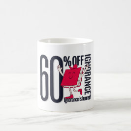 Whimsical Red Book Character Ignorance Banned Moti Kaffeetasse