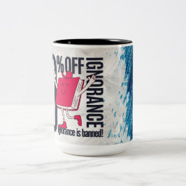 Whimsical Red Book Character Ignorance Banned Moti Zweifarbige Tasse