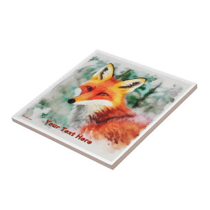 Whimsical Red Fox Fliese