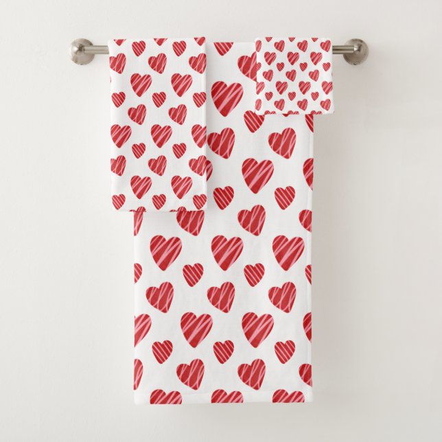 Whimsical Red Hearts Saint Valentin (En situation)