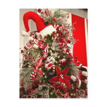 Whimsical Red & White Candy Themed Weihnachtsbaum