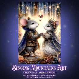 Whimsical Renaissance Mouse Enchanted Forest  Seidenpapier