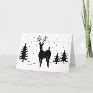 Whimsical Rentier Feiertagskarte