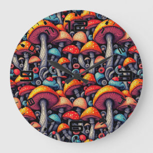 Whimsical Retro Pilz Uhr