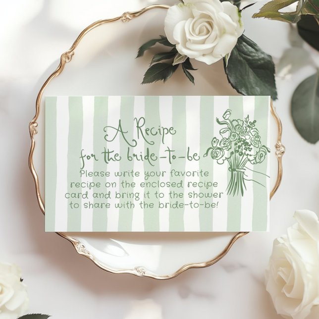 Whimsical Rezept für Braut Fresh Off the market Begleitkarte (Von Creator hochgeladen)