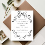 Whimsical Ribbon Bow 30th Birthday Party Einladung<br><div class="desc">This whimsical birthday party invitation features a cute dainty hand drawn bow and simple text. For more advanced customisation of this design,  e.g. changing layout,  font or text size please click the "CUSTOMIZE" button above. Please contact me for any questions!</div>