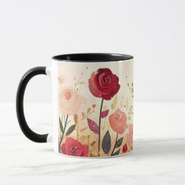 Whimsical roses garden tasse