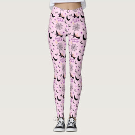 Whimsical "Run Away with Me" Halloween Hexe & Bat Leggings