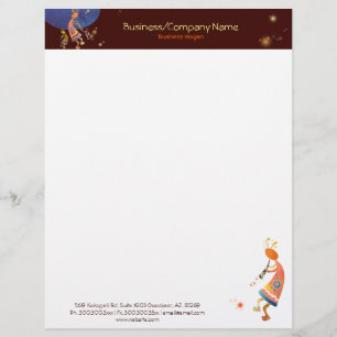 Whimsical Rustic Kokopelli Business Briefkopf