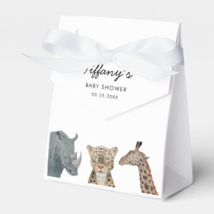 Whimsical Safari Animals Babydusche Geschenkschachtel