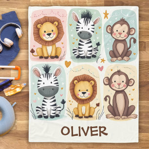 Whimsical Safari Fleecedecke