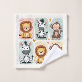Whimsical Safari Waschlappen