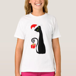 Whimsical Santa Cat Baby T - Shirt