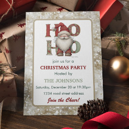 Whimsical Santa Christmas Party Invitation  Einladung