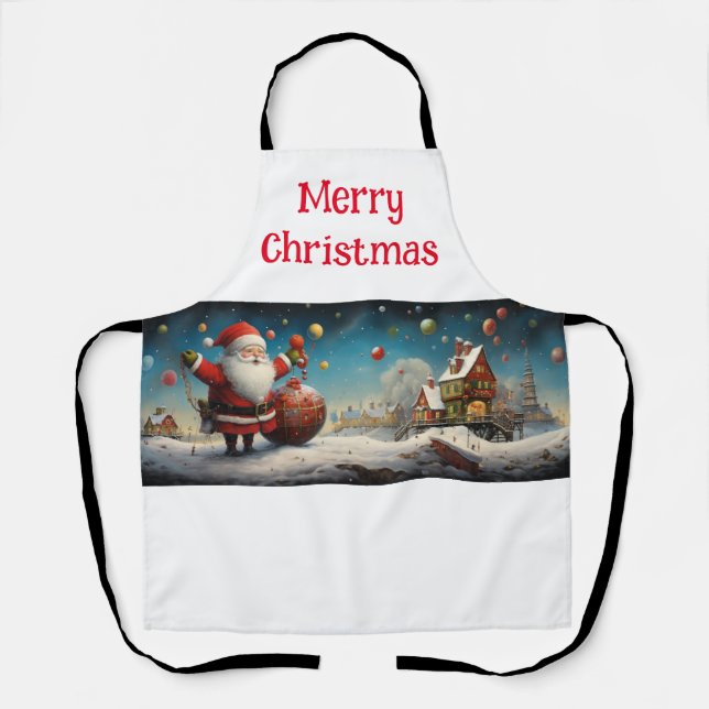 Whimsical Santa Claus 4 Schürze (Vorderseite)