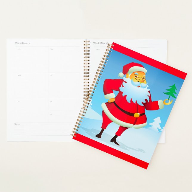 Whimsical Santa Claus mit Mini Weihnachtsbaum Planer (Von Creator hochgeladen)