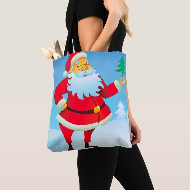 Whimsical Santa Claus mit Mini Weihnachtsbaum Tasche (Von Creator hochgeladen)