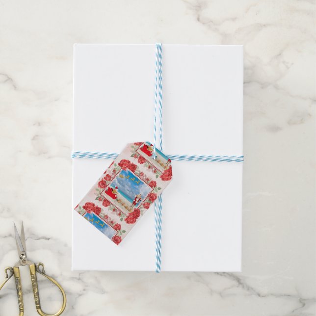 Whimsical Santa Claus Snow Geschenkanhänger (Mit Garn)