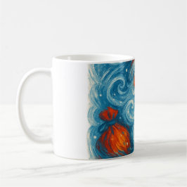 Whimsical Santa in einem wirbelnden Wintersturm Kaffeetasse