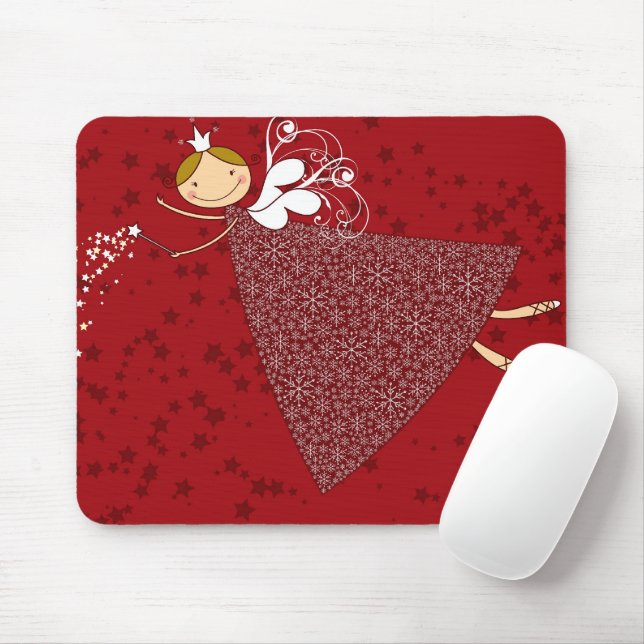 Whimsical Schneeflocken Weihnachten Niedliche Märc Mousepad (Mit Mouse)