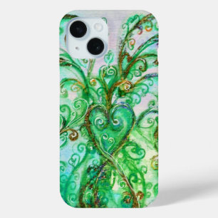 WHIMSICAL SCHNÖRKEL hell aquamarin grün weiß iPhone 15 Hülle