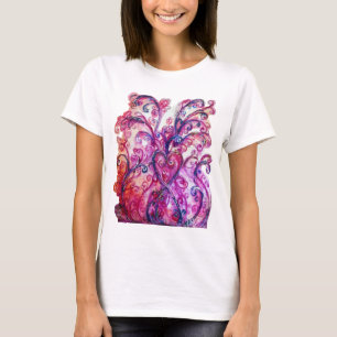 WHIMSICAL SCHNÖRKEL hell rosa lila weiß T-Shirt
