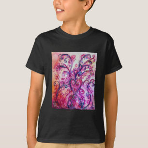 WHIMSICAL SCHNÖRKEL hell rosa lila weiß T-Shirt